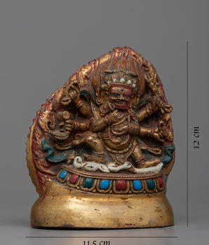6 Armed White Mahakala Statue | Himalayan Sculpture
