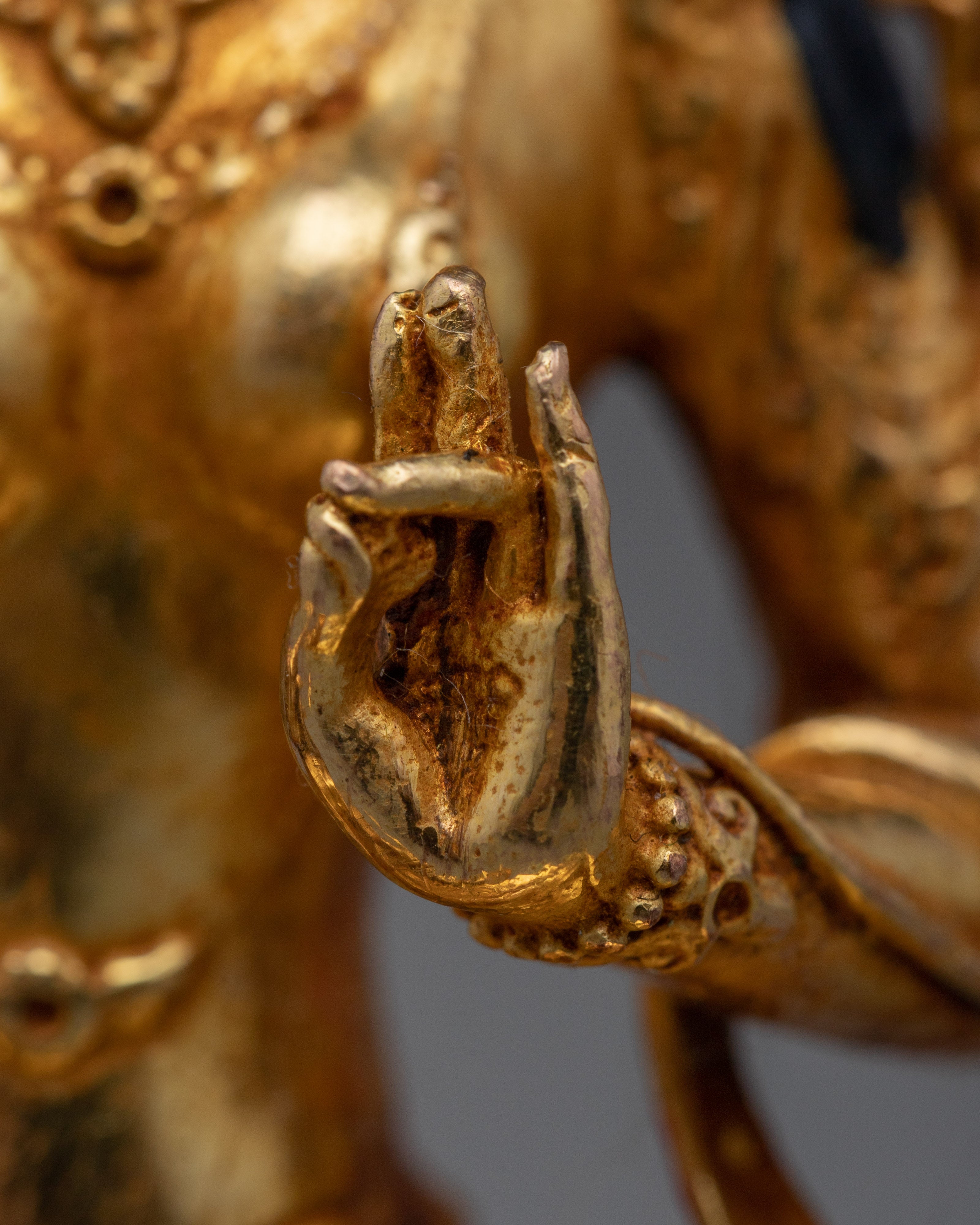 Tiny Green Tara Copper Statue | Buddhist Goddess of Compassion