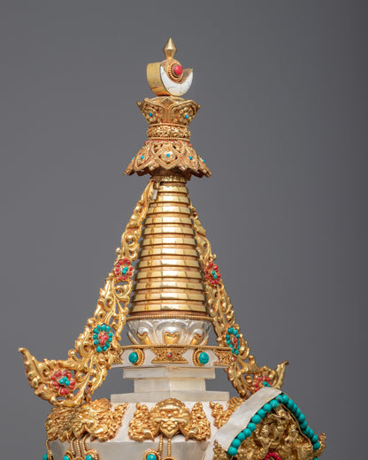 Dharmakaya Stupa | 24k Gold plated Stupa