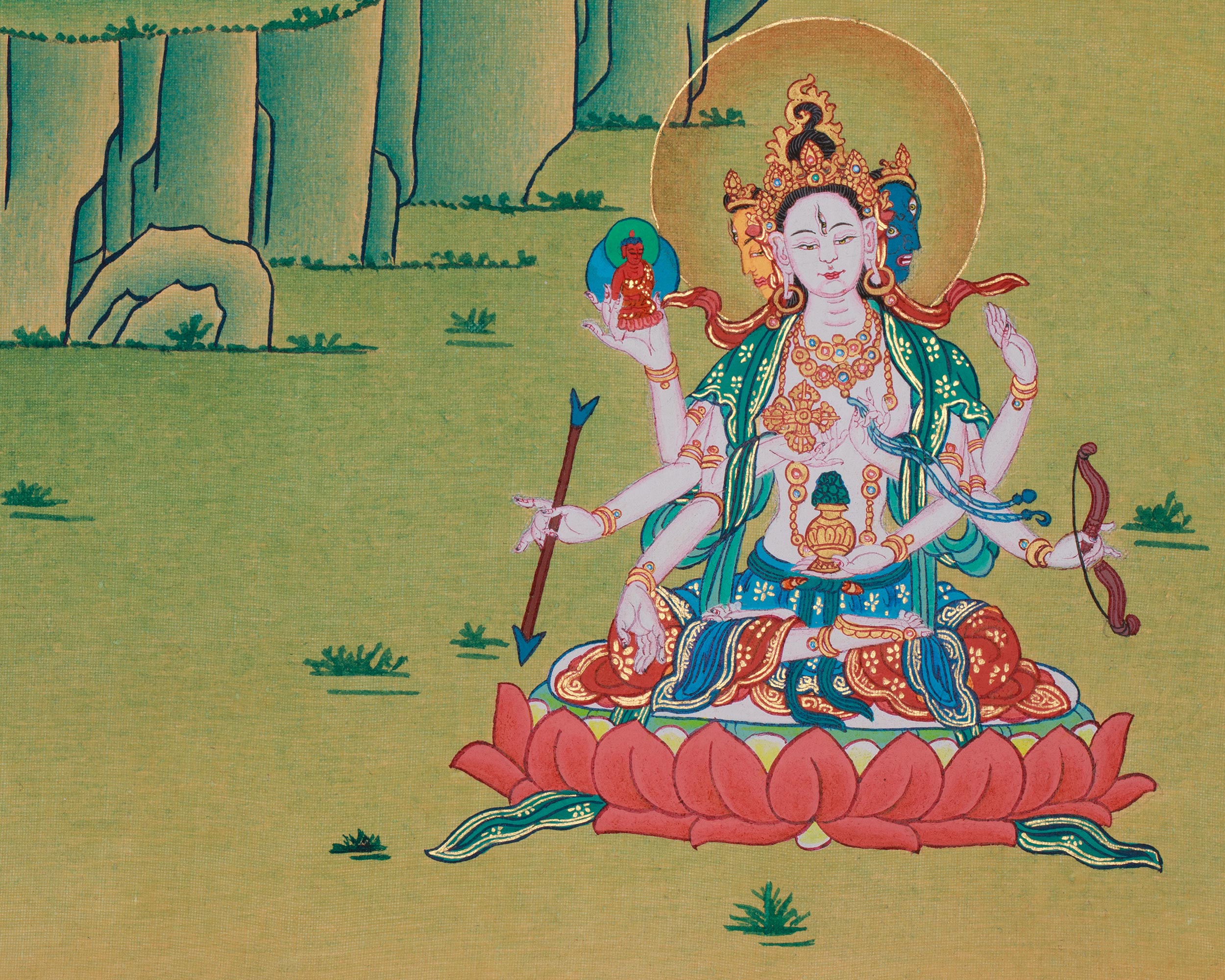 Sacred Sita Tara Art | White Tara | Drolkar | Longevity Deity | Buddhist Artwork