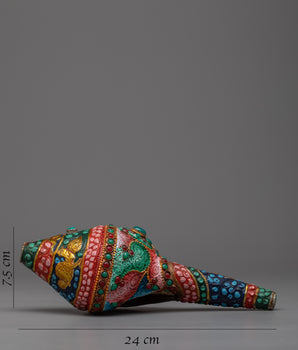Handcrafted Small Conch Shell Sankha |  Perfect for Meditation and Home Decor