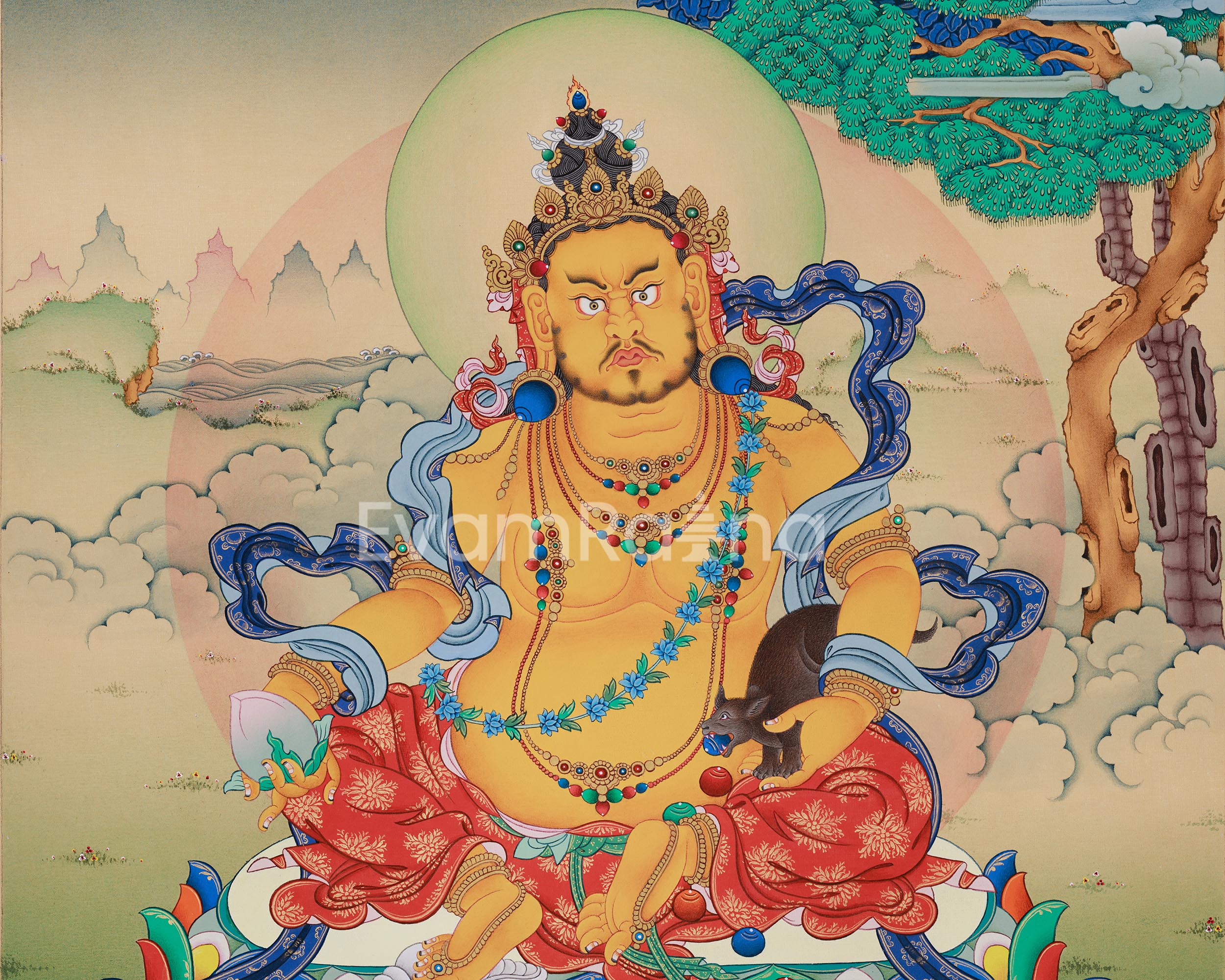 Kubera, Dzambhala Canvas Print | Lord of Wealth and Prosperity