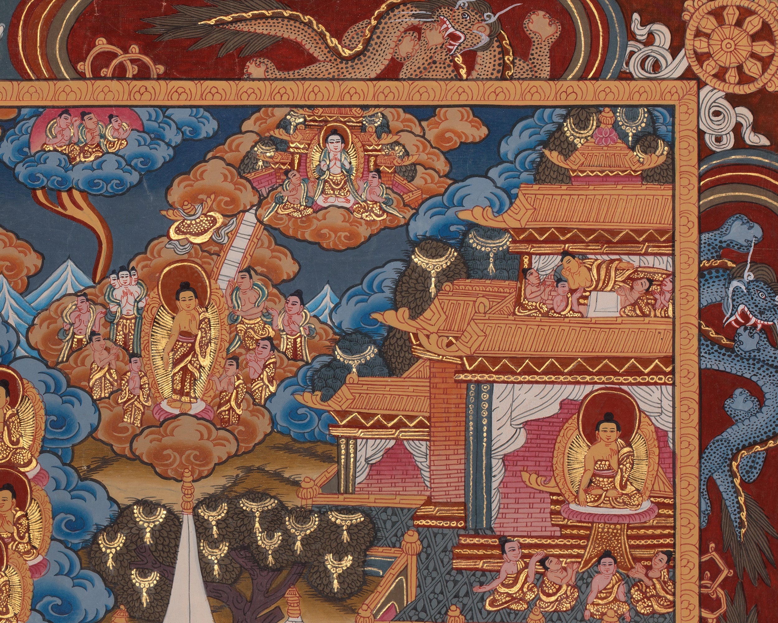 Buddha Life Story Himalayan Artwork | Buddha’s Path from Birth to Enlightenment