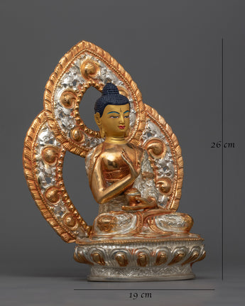 Amoga Siddhi Silver Plated Statue