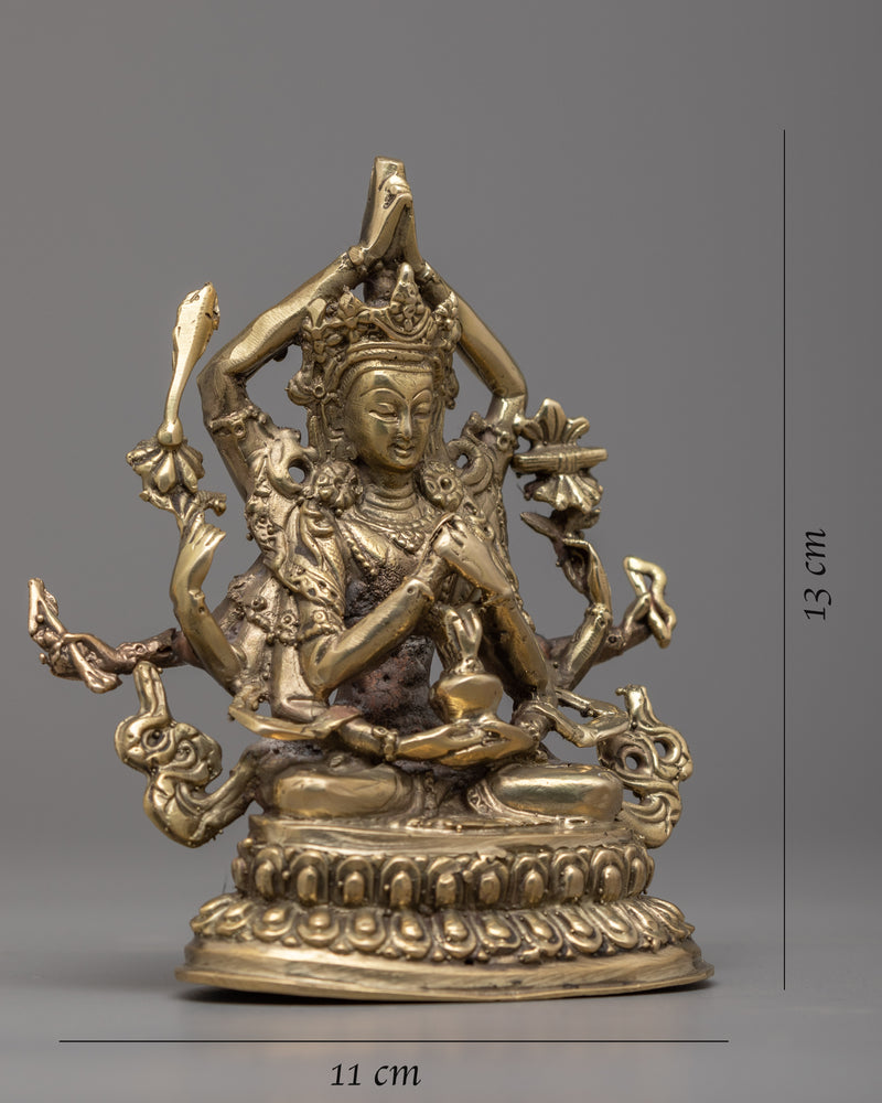 Cundi Bodhisattva Statue | Exquisite Copper Sculpture for Spiritual Enlightenment