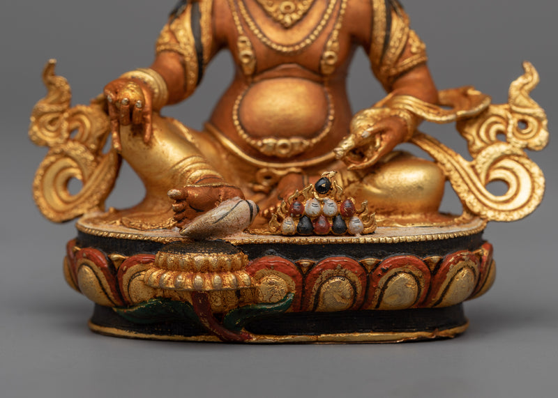 Buddhist Mini Dzambhala Statue | A Resplendent Icon of Prosperity and Protection