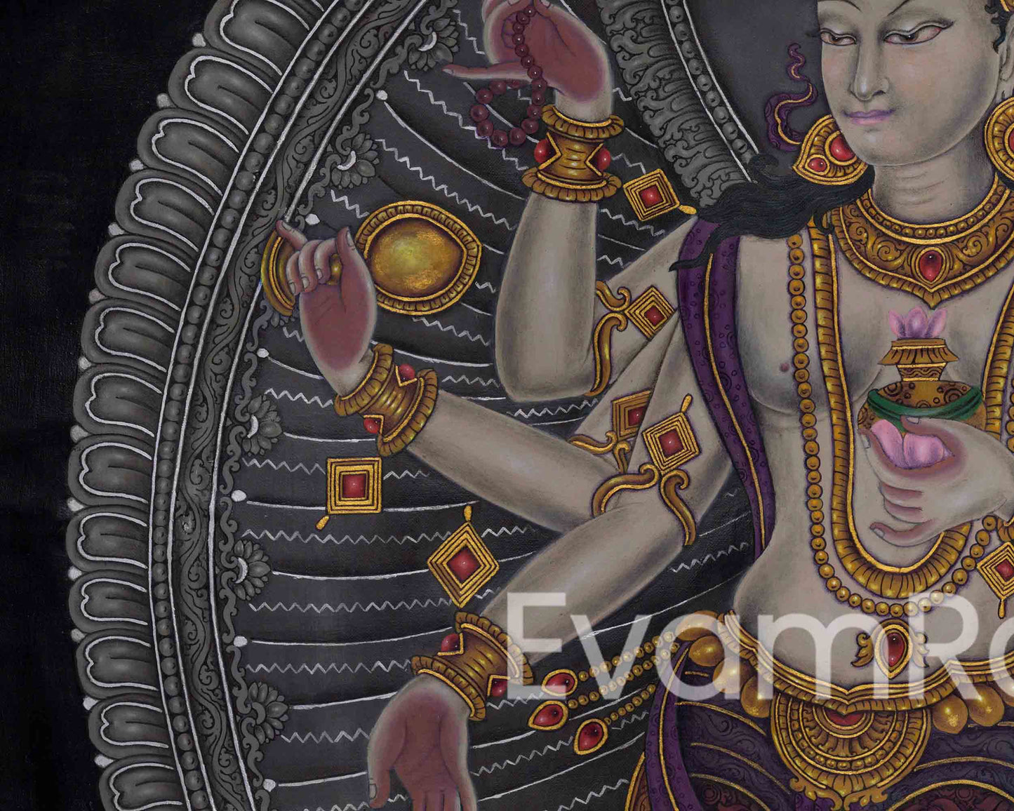 Basundhara, The Wealth Deity Giclee Print |  Bhasundhara Devi Thangka Print