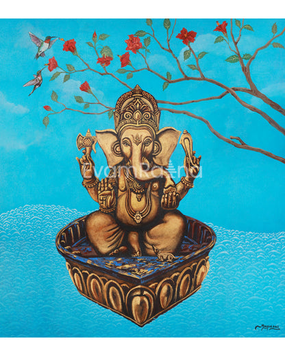 Ganesh Canvas Print Symbolic Spiritual Artwork