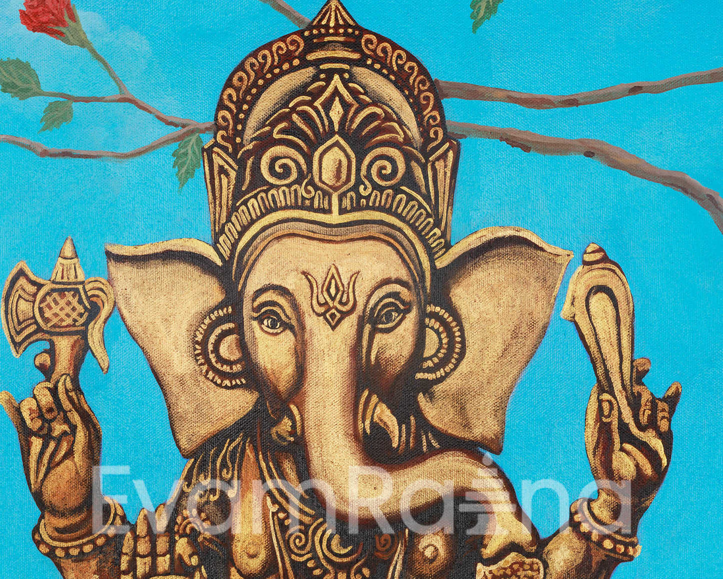 Ganesh Canvas Print Symbolic Spiritual Artwork | Divine Guidance Canvas Print