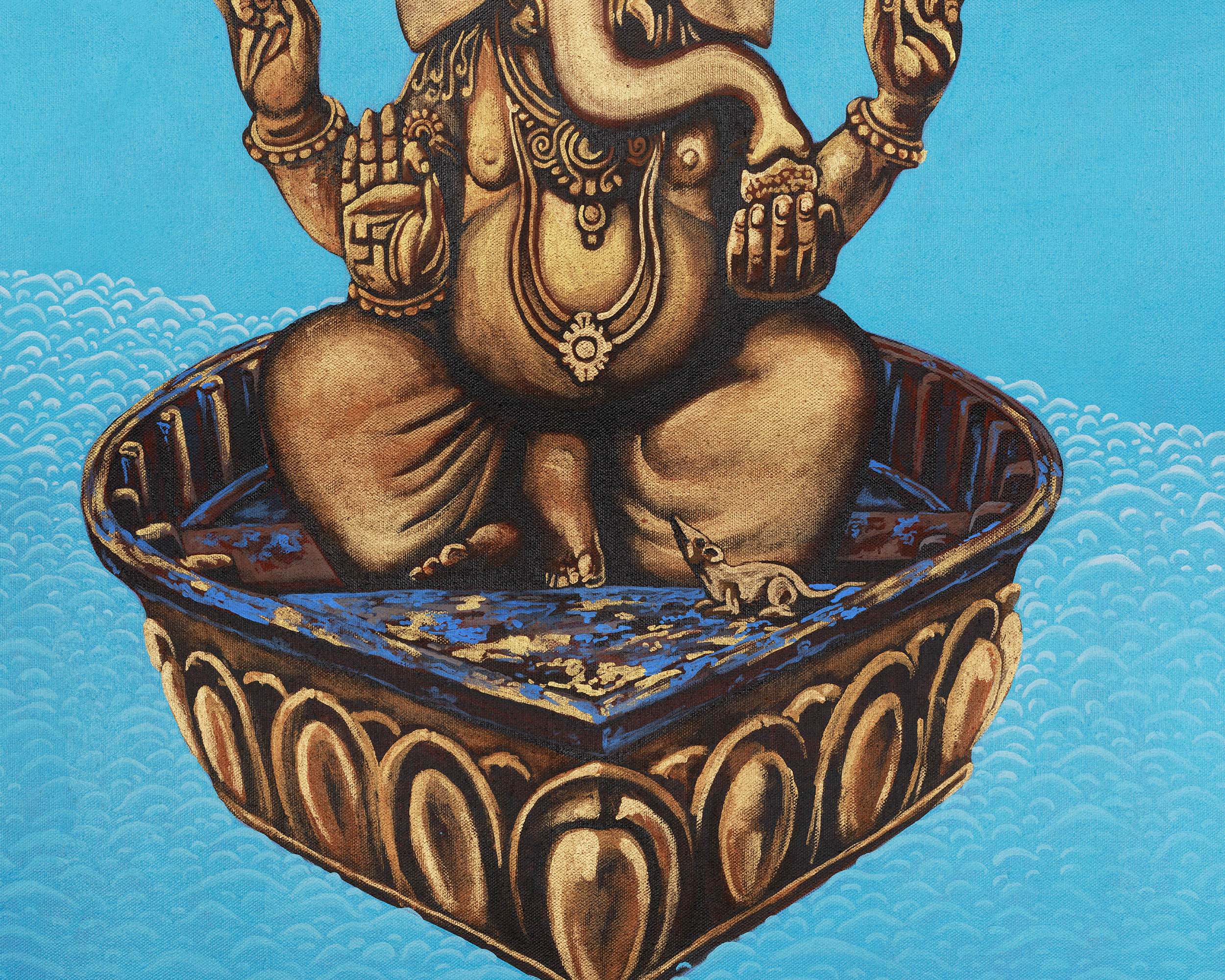 Ganesh Canvas Print Symbolic Spiritual Artwork | Divine Guidance Canvas Print