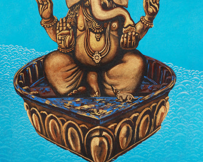 Ganesh Canvas Print Symbolic Spiritual Artwork | Divine Guidance Canvas Print