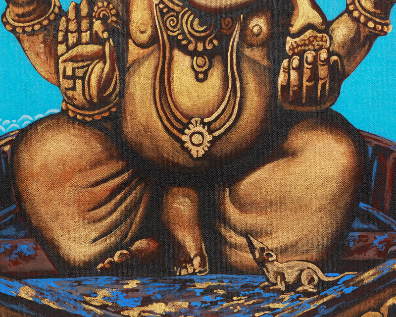 Ganesh Canvas Print Symbolic Spiritual Artwork | Divine Guidance Canvas Print