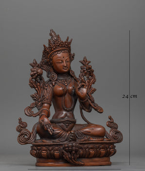 Green Tara Nepalese Artisans Artwork Statue | Symbol of Compassionate Action