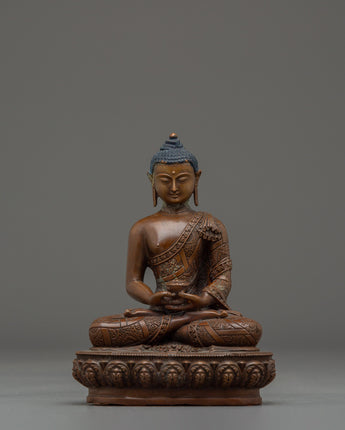 Oxidized Copper Amitabha Buddha Artwork