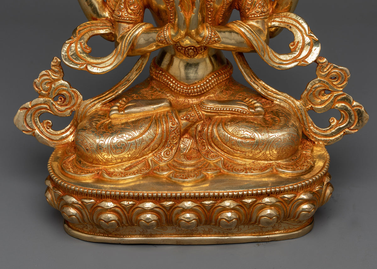 Radiant Chenresi Statue | 24K Gold Gilded Detail