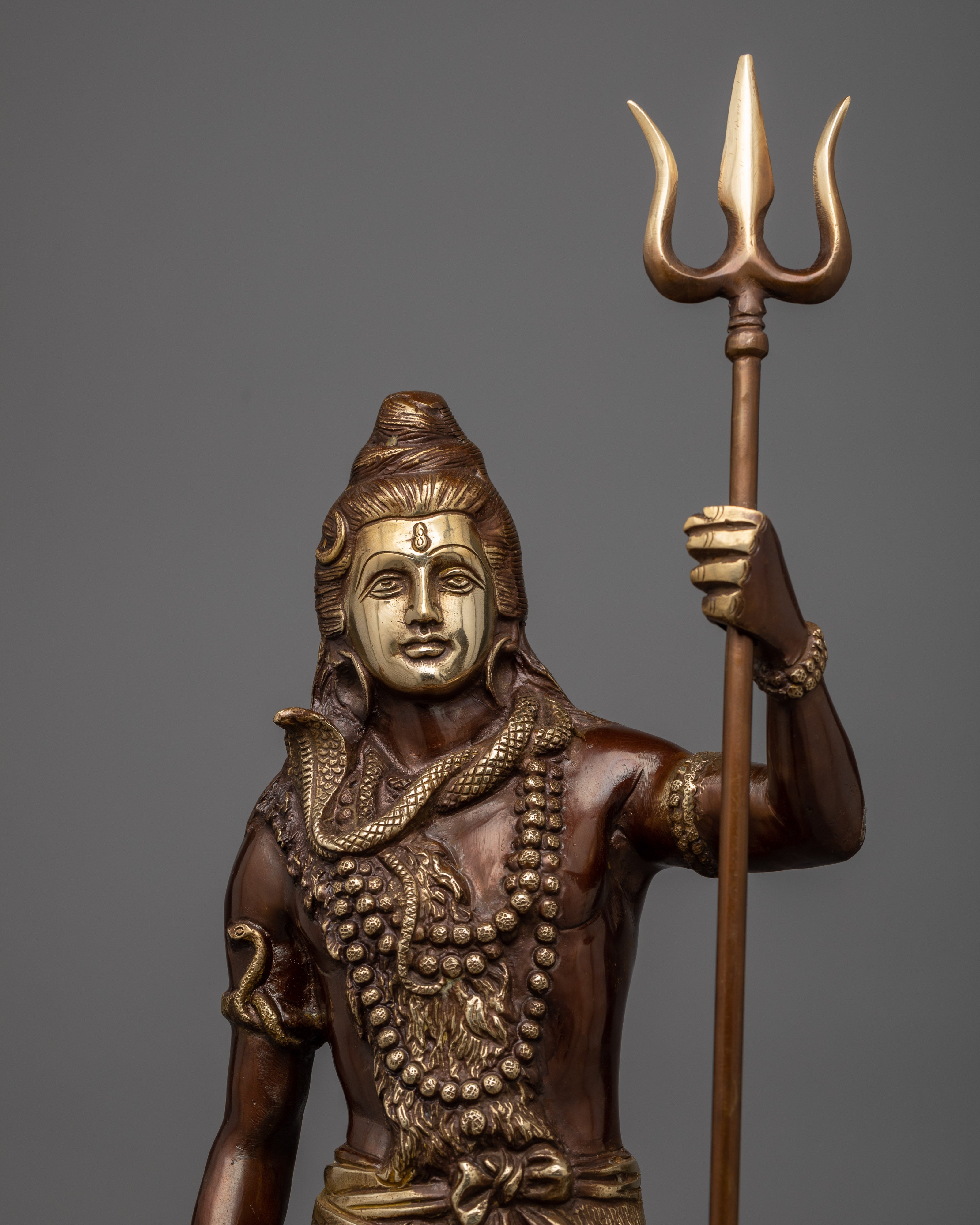 Exquisite Shiv Shankar Statue | Handcrafted Brass Body