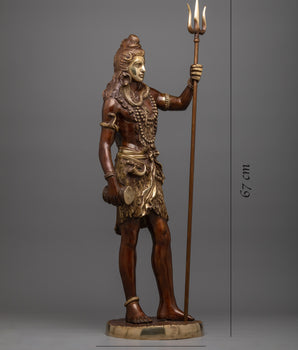 Exquisite Shiv Shankar Statue | Handcrafted Brass Body