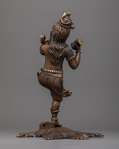 Shiva Tandava Dance Statue | Exquisite Handcrafted Brass Body for Divine Décor