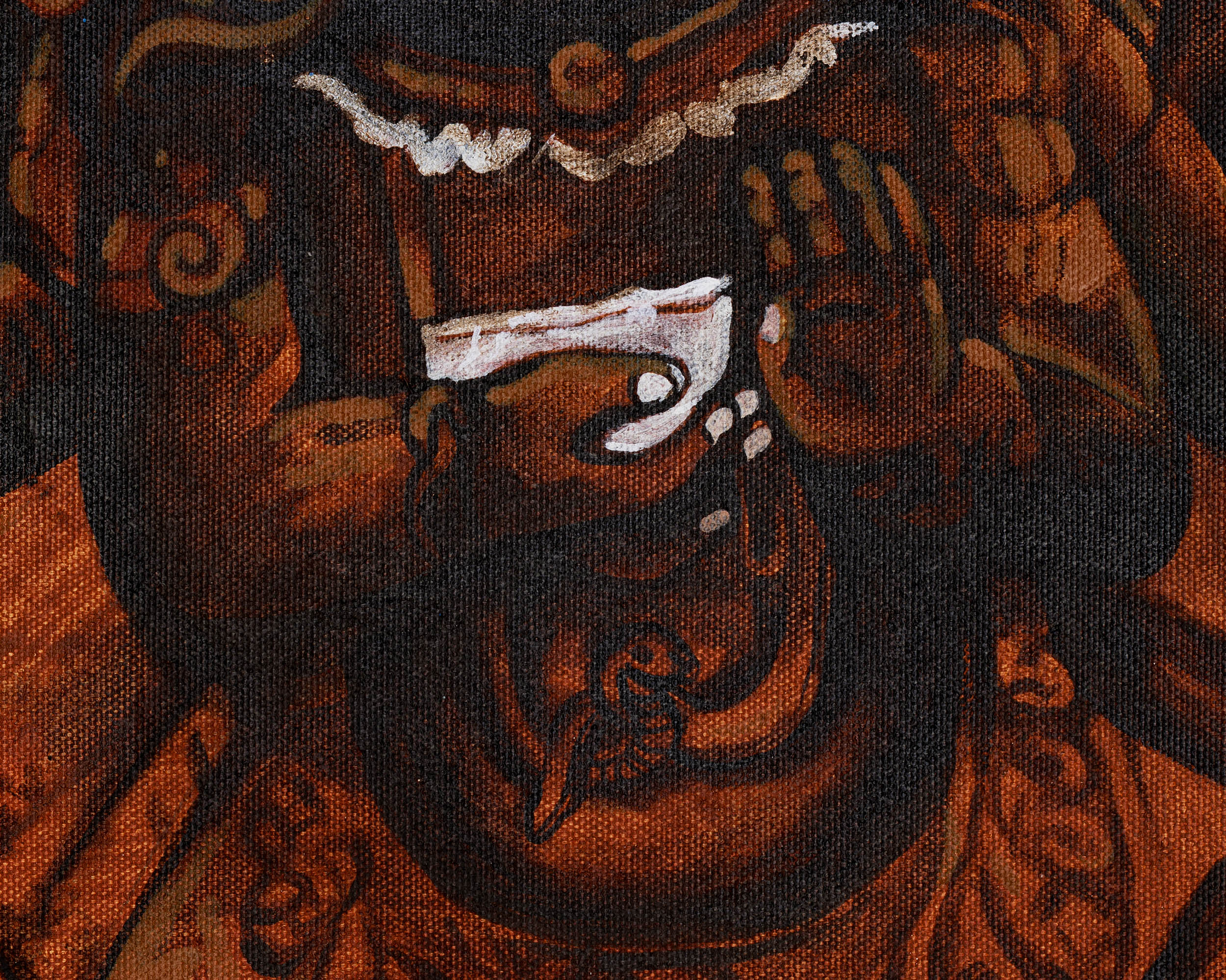 Kal Bhairav Canvas Print| Tibetan Deity in Spiritual Journey Art
