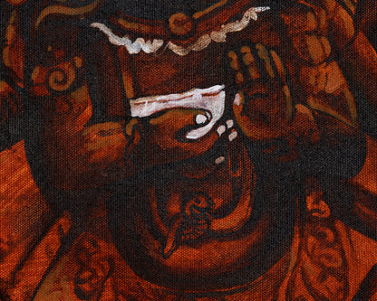 Wrathful Protector Canvas print | Tibetan Deity in Spiritual Journey Art