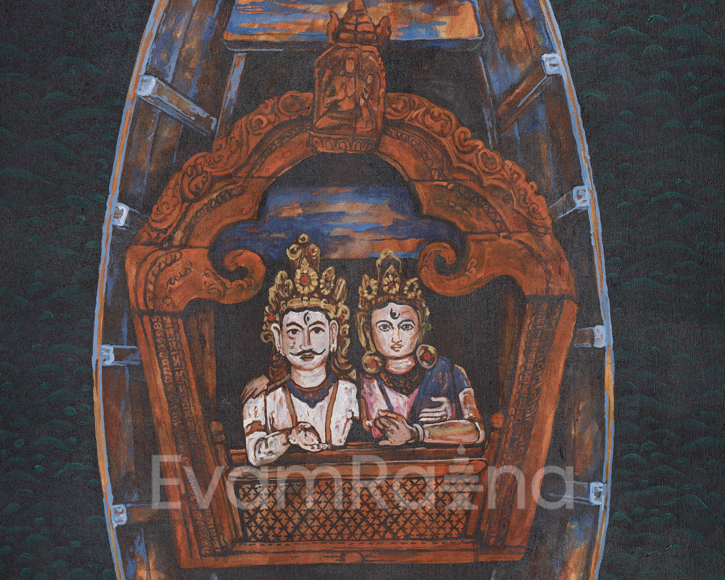 Spiritual Wall Art  Shiva and Parvati Canvas Print | Spiritual Journey Artwork