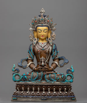 amitayus-sculpture with gemstones
