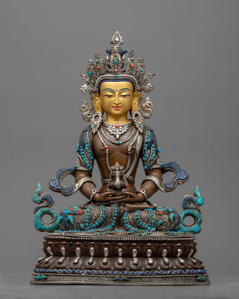 amitayus-sculpture with gemstones
