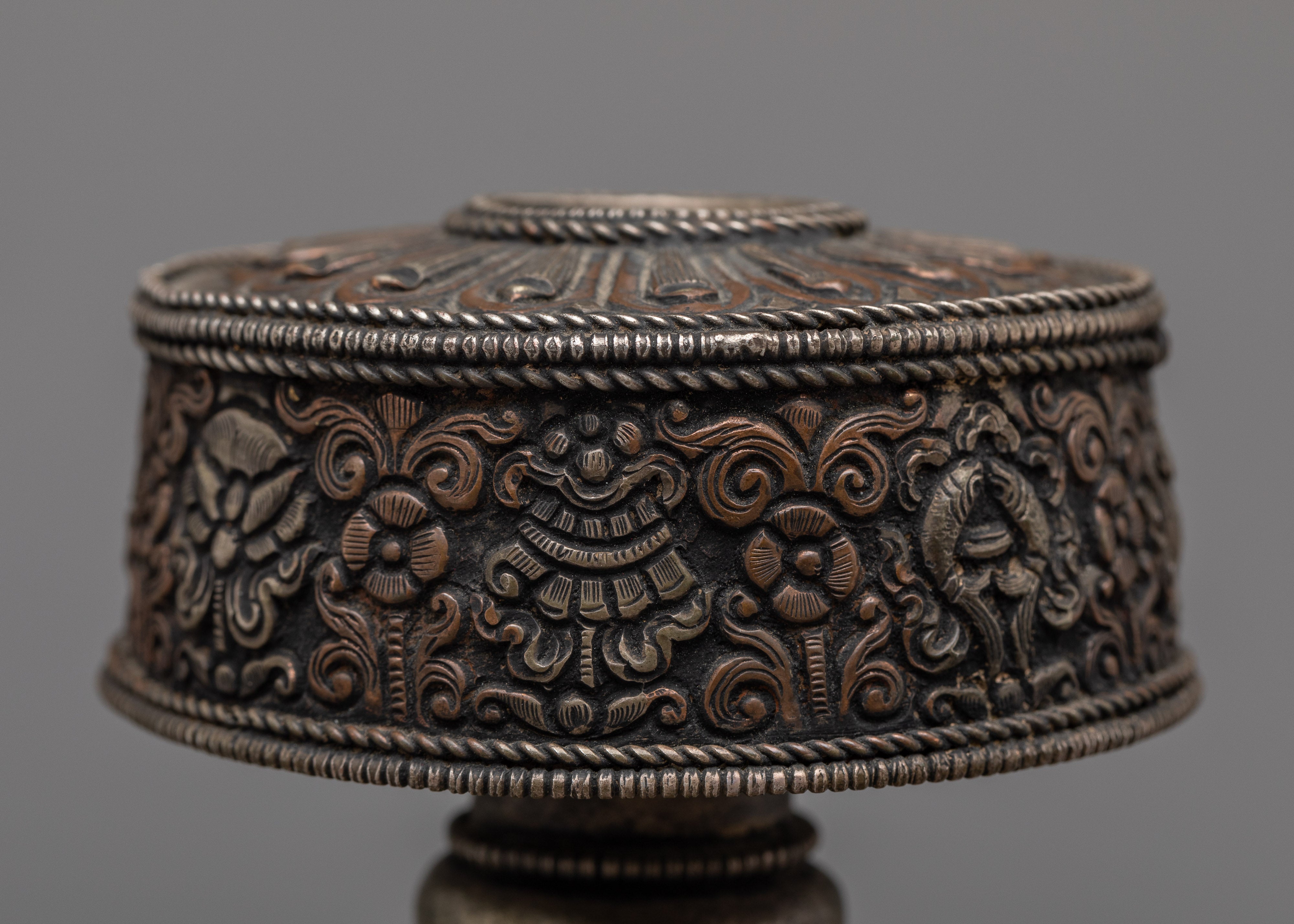 Silver-Plated Nepali Bhumba | Copper Body with Silver Plating