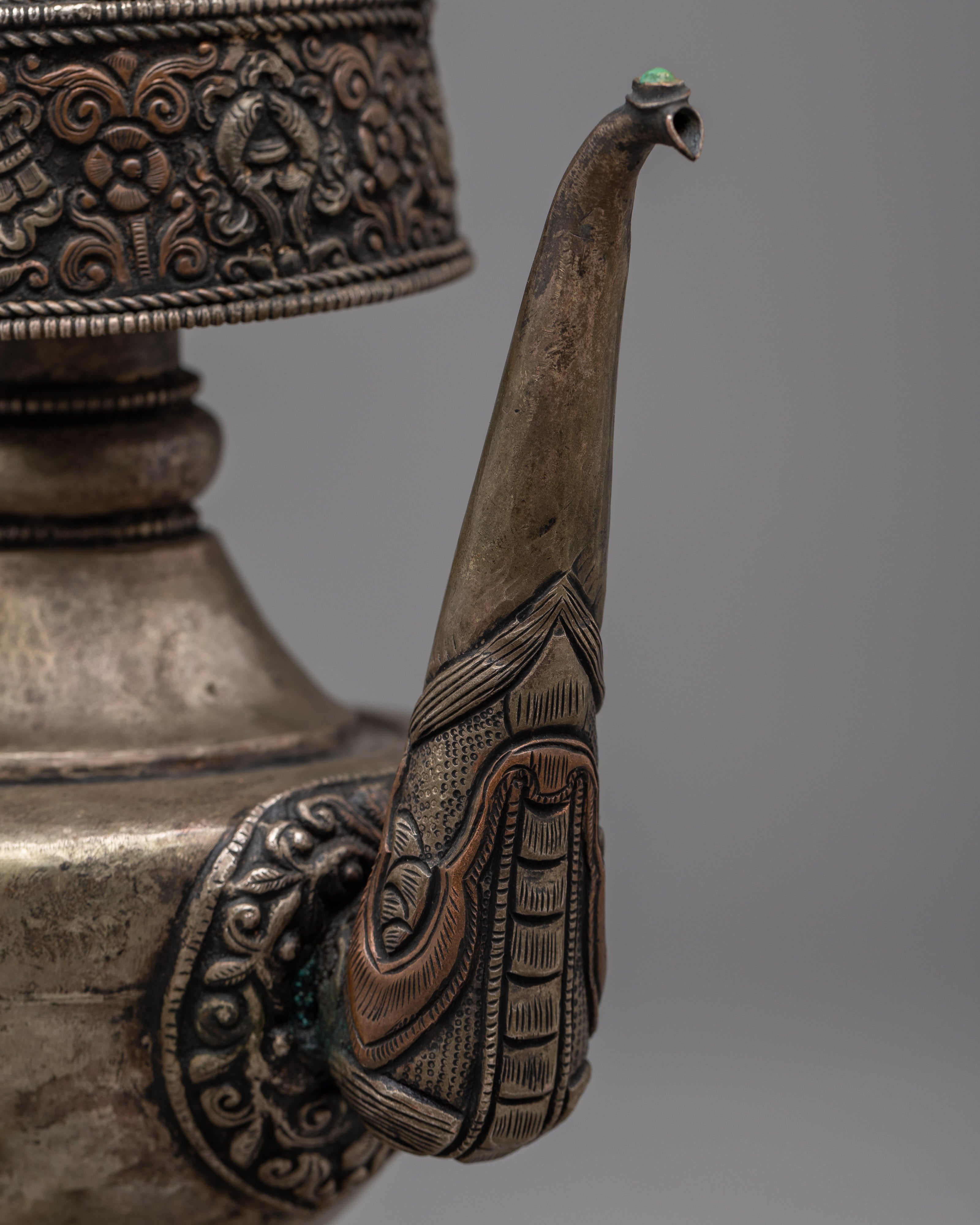 Silver-Plated Nepali Bhumba | Copper Body with Silver Plating