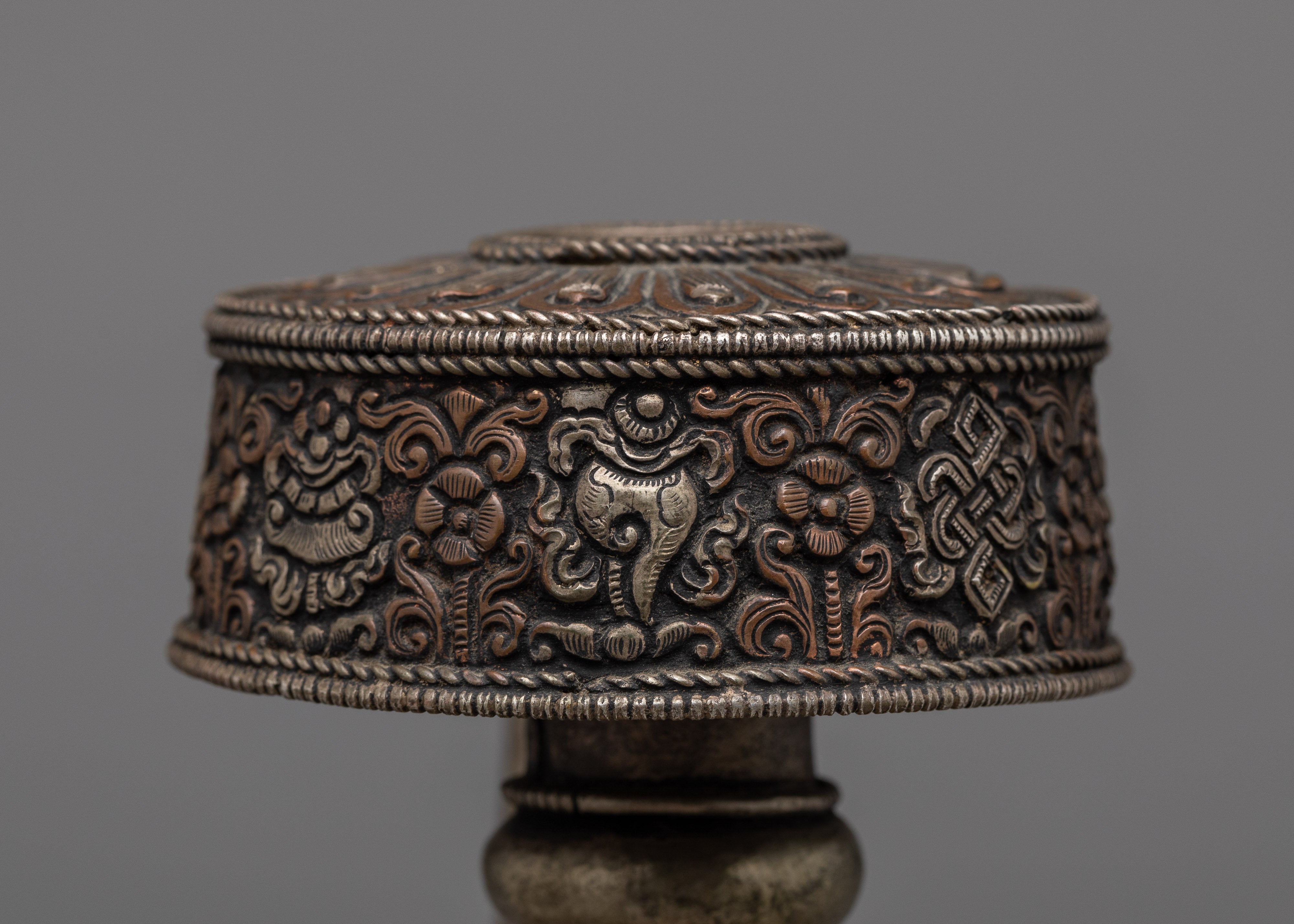 Silver-Plated Nepali Bhumba | Copper Body with Silver Plating