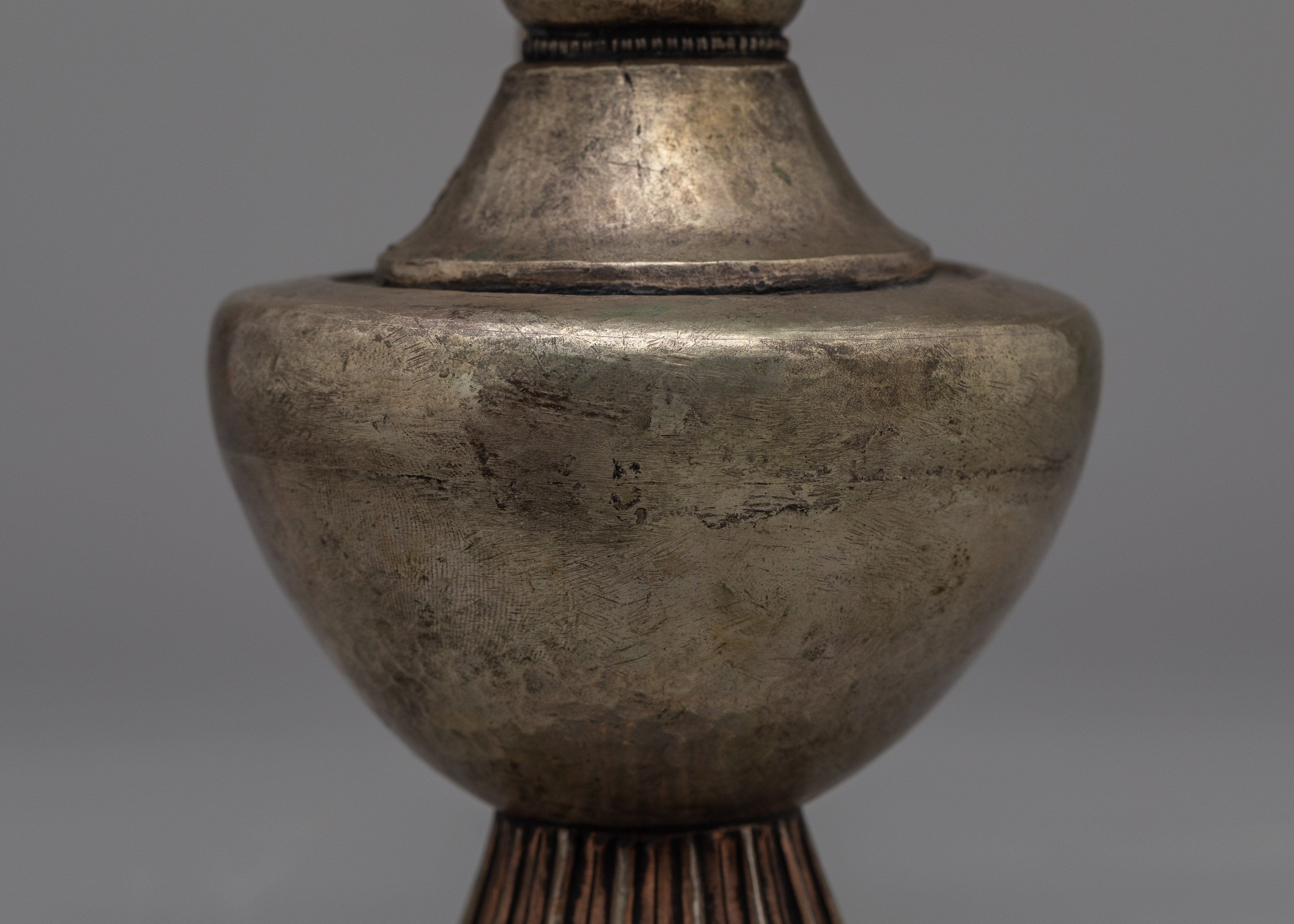Silver-Plated Nepali Bhumba | Copper Body with Silver Plating