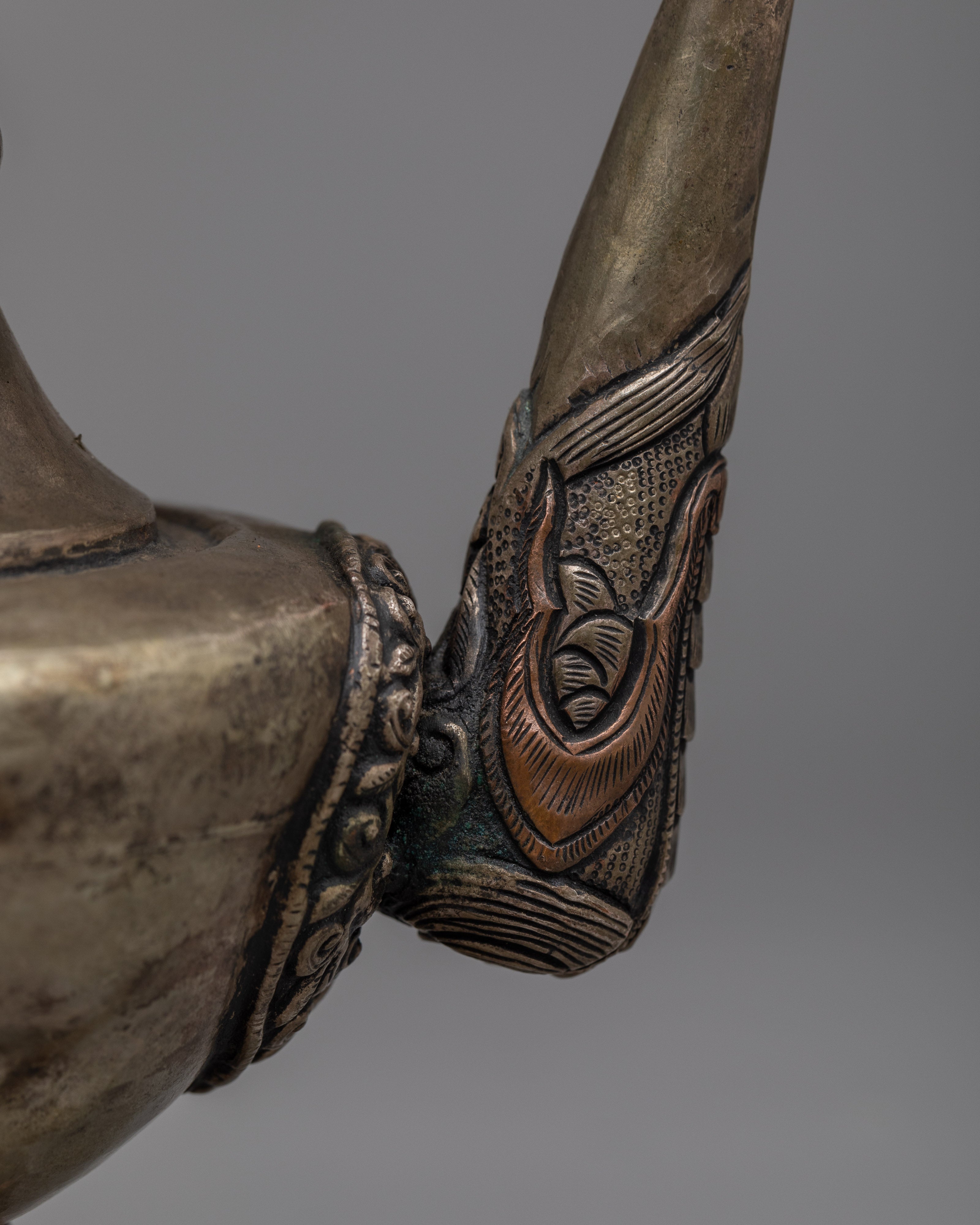 Silver-Plated Nepali Bhumba | Copper Body with Silver Plating