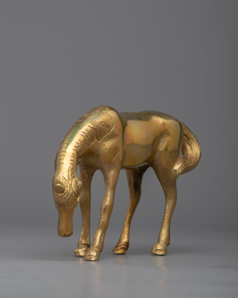 Exquisite Horse Statue for Home Décor and Collectors | Stunning Brass Sculpture