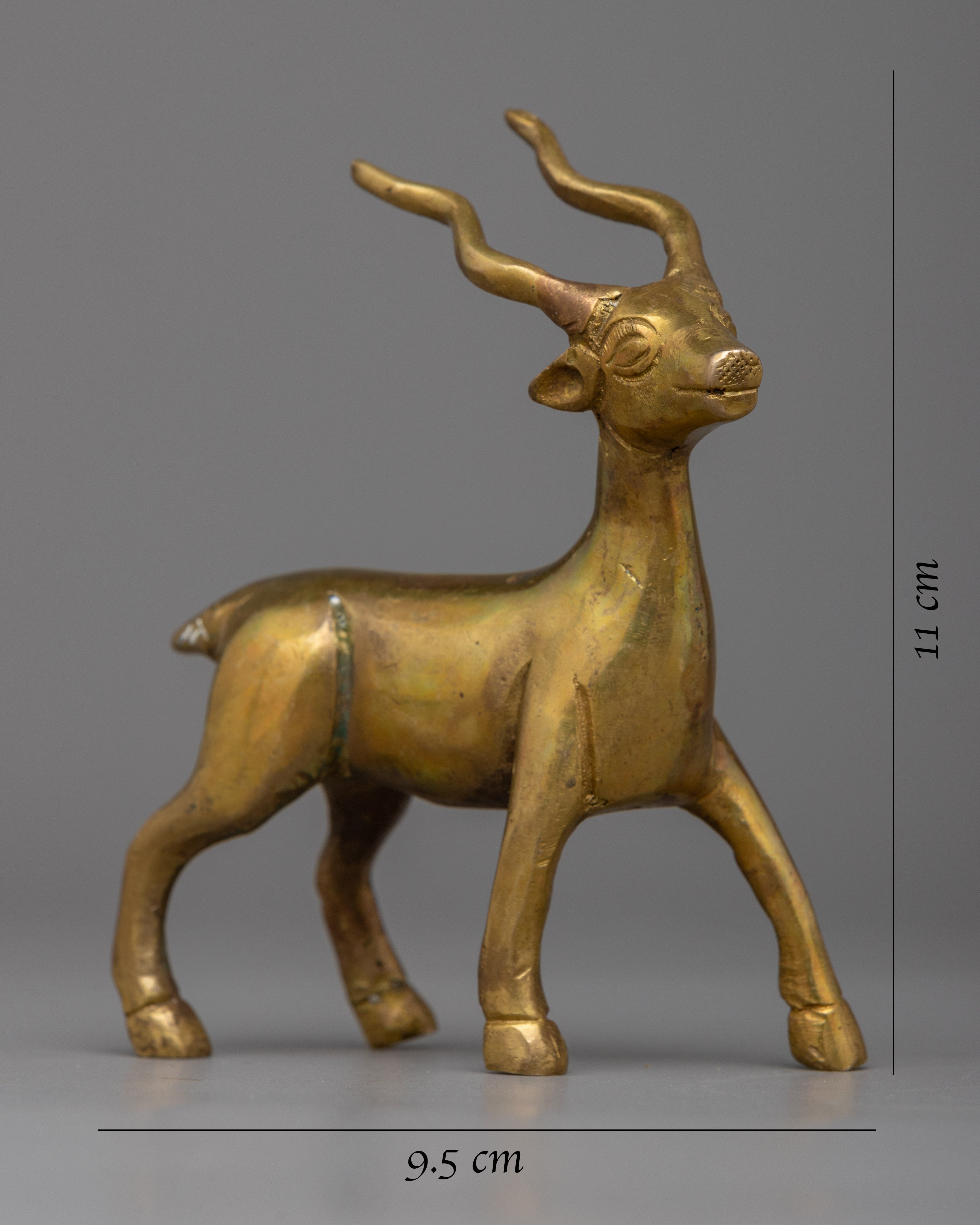 Handcrafted Brass Deer Figurine | Stunning Decor Piece for Home or Office
