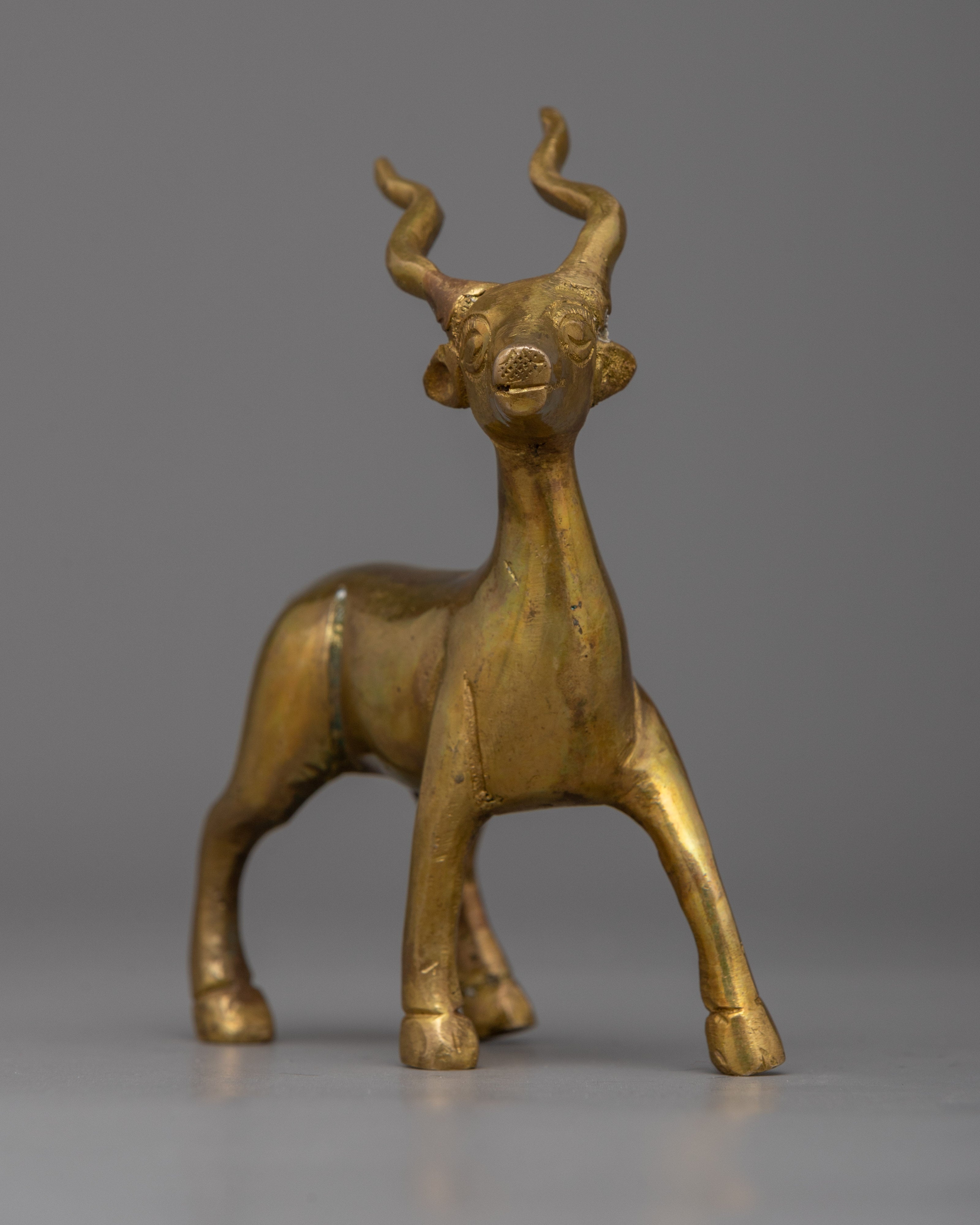 Handcrafted Brass Deer Figurine | Stunning Decor Piece for Home or Office