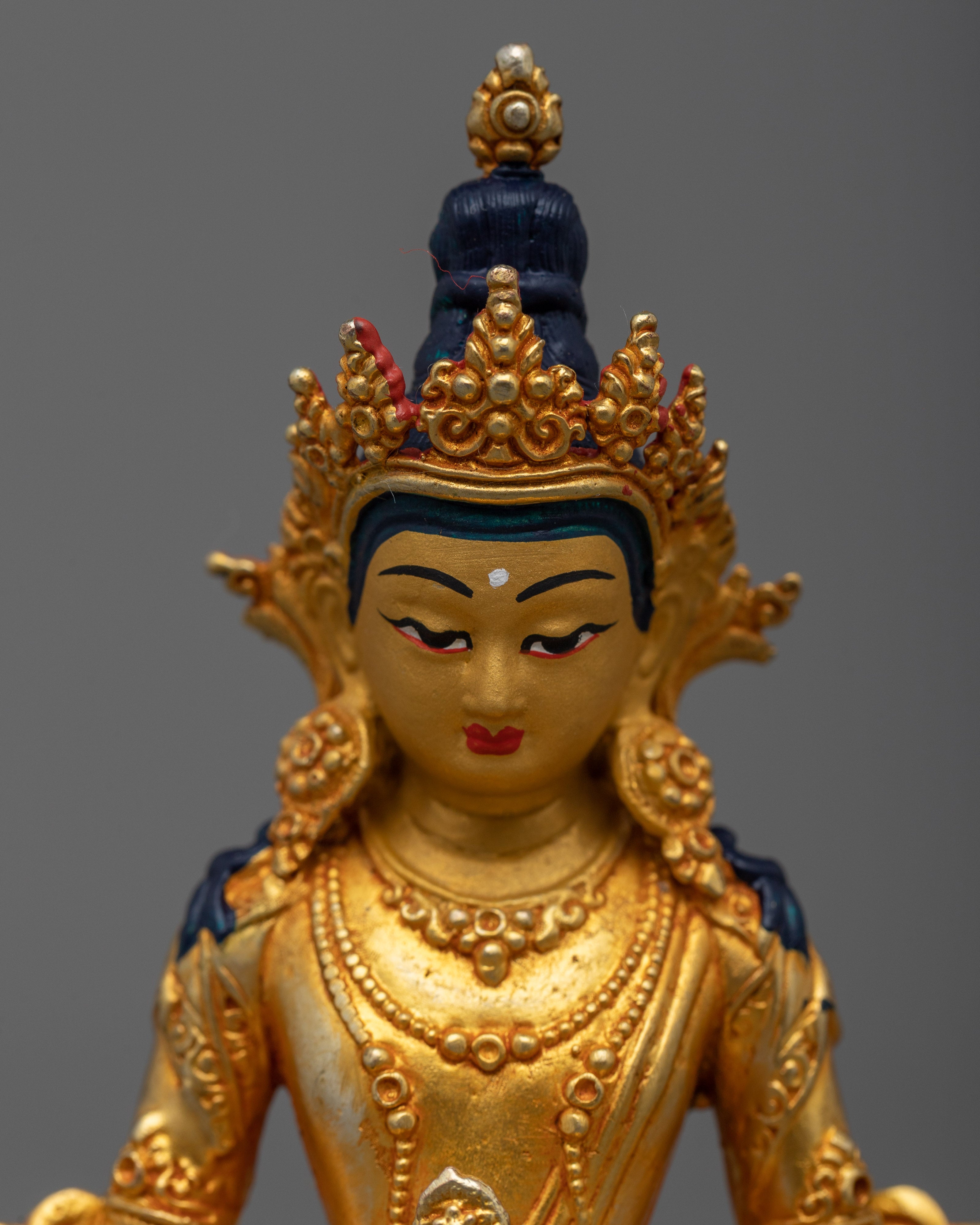 Embrace the Divine Blessings of Amitayus | A Sacred Buddhist Copper Statue