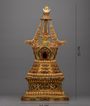 Handcrafted Tibetan Stupa | Embrace Sacred Tradition
