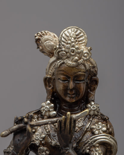 Handcrafted Brass Radha Krishna Statue | Exquisite Spiritual Art Piece