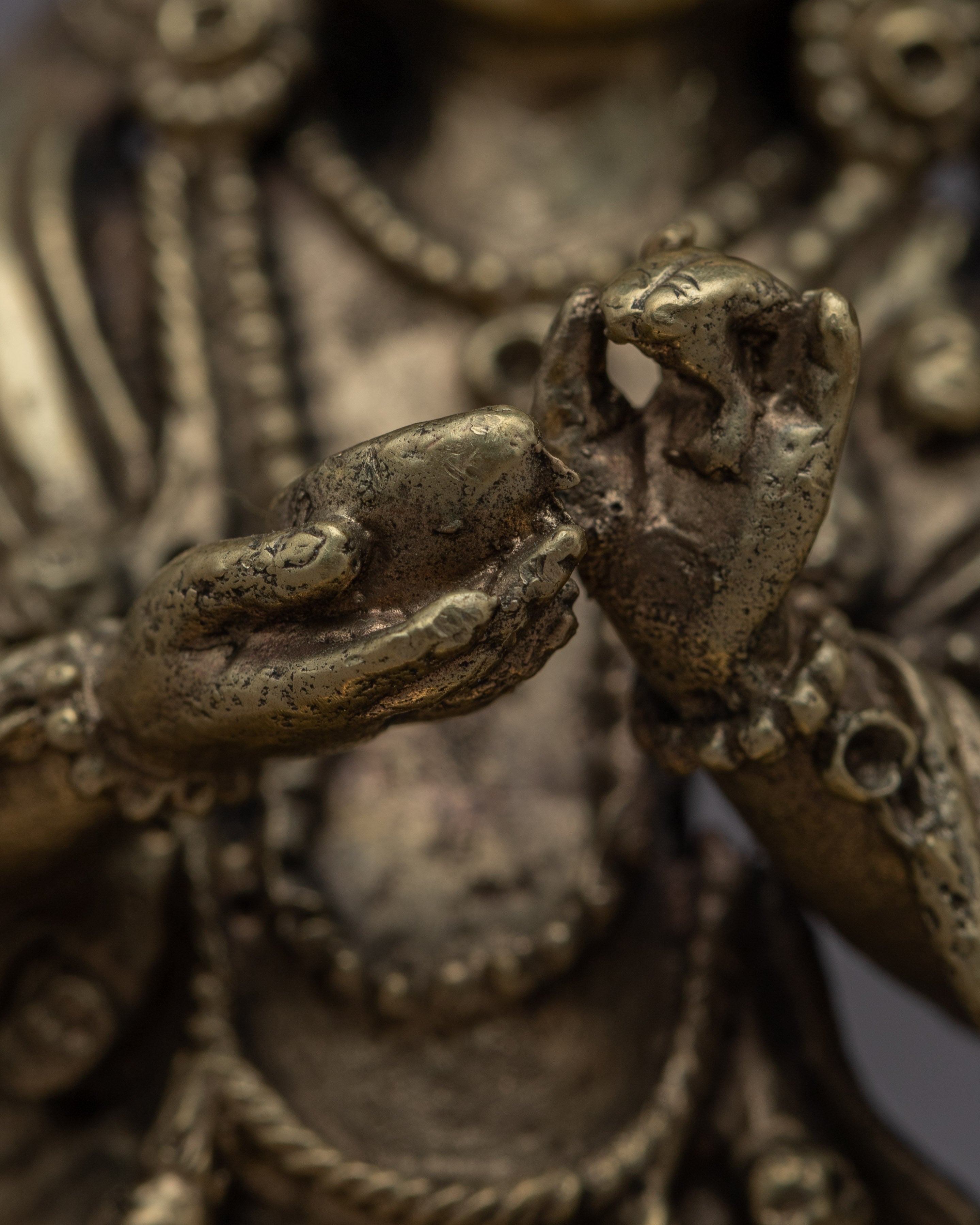 6-Armed Mahakala Statue | Handmade Brass Sculpture for Spiritual Protection