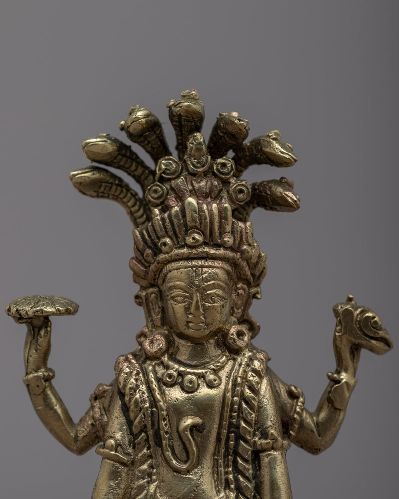 Bishnu God Statue | Handmade Brass Sculpture for Divine Blessings