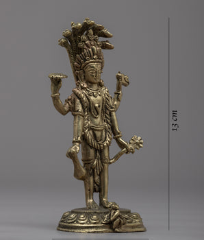 Bishnu God Statue | Handmade Brass Sculpture for Divine Blessings