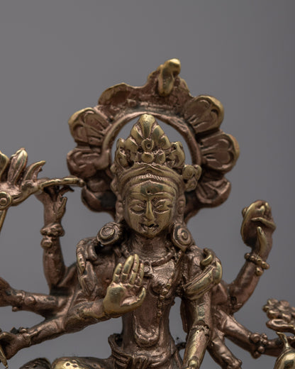 Handmade Brass Devi Durga Statue | Exquisite Goddess Sculpture