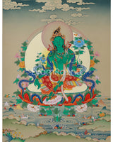 Jetsun Drolma (Green Tara) Thangka Print 