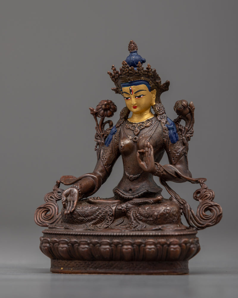 White Tara Figurine | Machine Crafted Buddhist Statue for Home Altar
