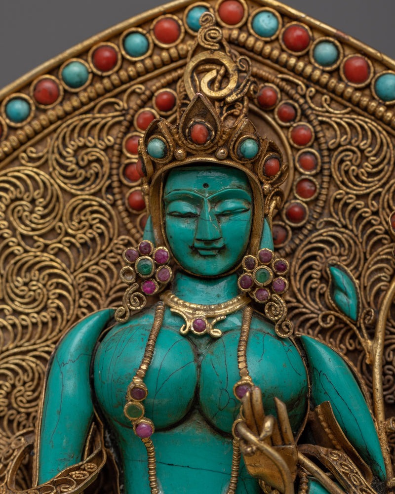 Buddhist Goddess White Tara Statue | Embrace Peace and Enlightenment with this Divine Sculpture