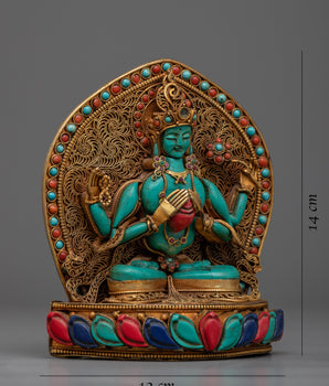 Radiant Chenrezig Statue | Perfect Gift for Spiritual Enthusiasts