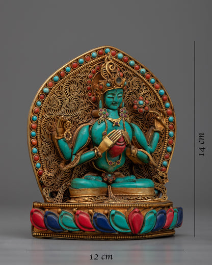 Radiant Chenrezig Statue | Perfect Gift for Spiritual Enthusiasts