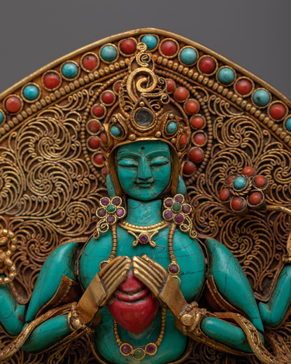 Radiant Chenrezig Statue | Perfect Gift for Spiritual Enthusiasts
