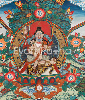 Mahasiddha Damarupa of Lamdre lineage | White Tara and Namgyalma | Giclee Canvas Print