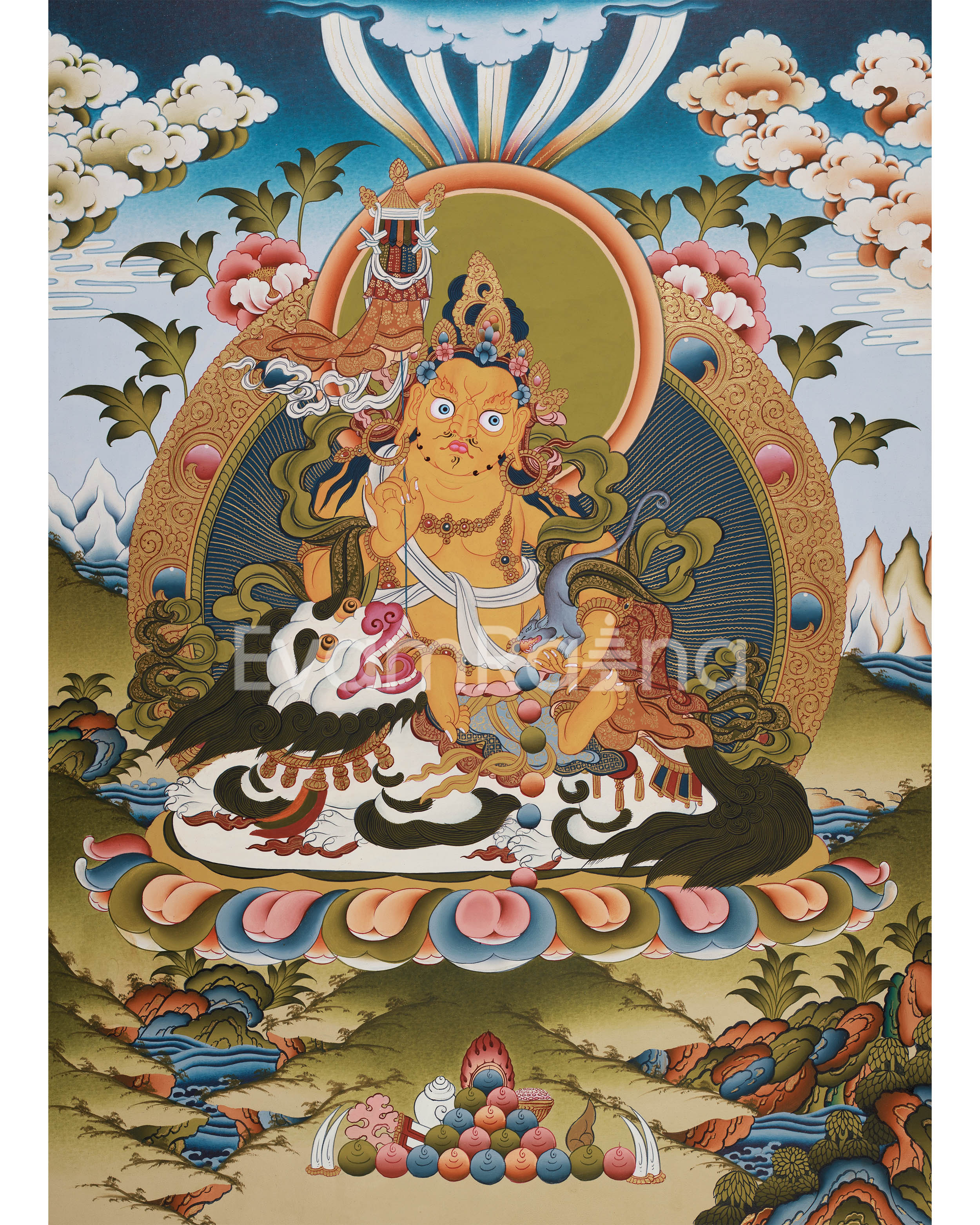 Namtoshe (Vaisravana) Thangka | Guardian King of the North